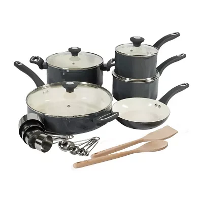 Martha Stewart Ceramic Non-Stick 19-pc. Cookware Set