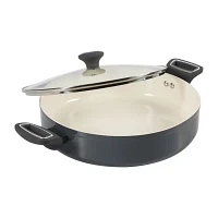 Martha Stewart Ceramic Non-Stick 12" Everyday Pan with Lid