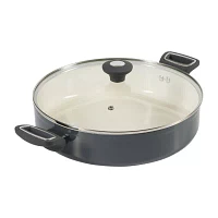 Martha Stewart Ceramic Non-Stick 12" Everyday Pan with Lid