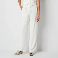 by&by-Juniors Wide Leg Pleated Pant