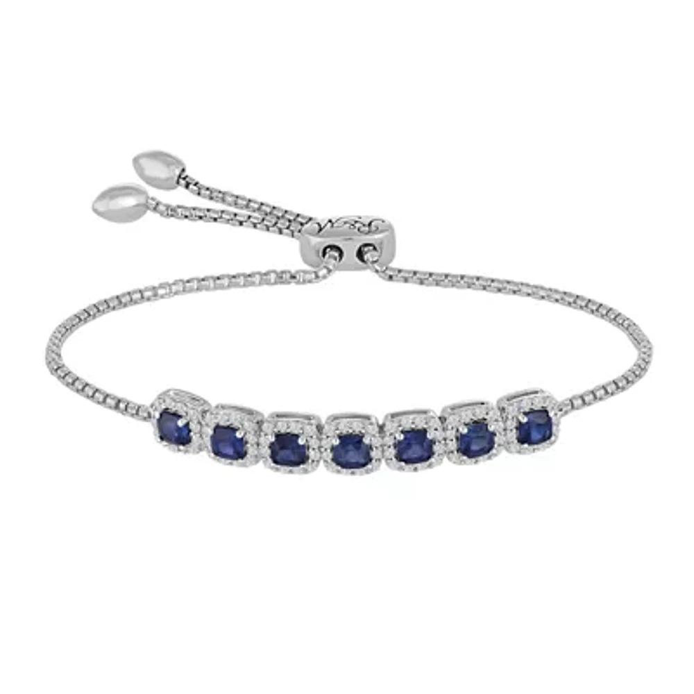 Rhythm and Muse Lab-Created Blue & White Sapphire Sterling Silver Bracelet