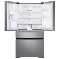 Samsung 22 cu. ft. Capacity Counter Depth 4-Door French Door Refrigerator with Family Hub™ Recessed Handles