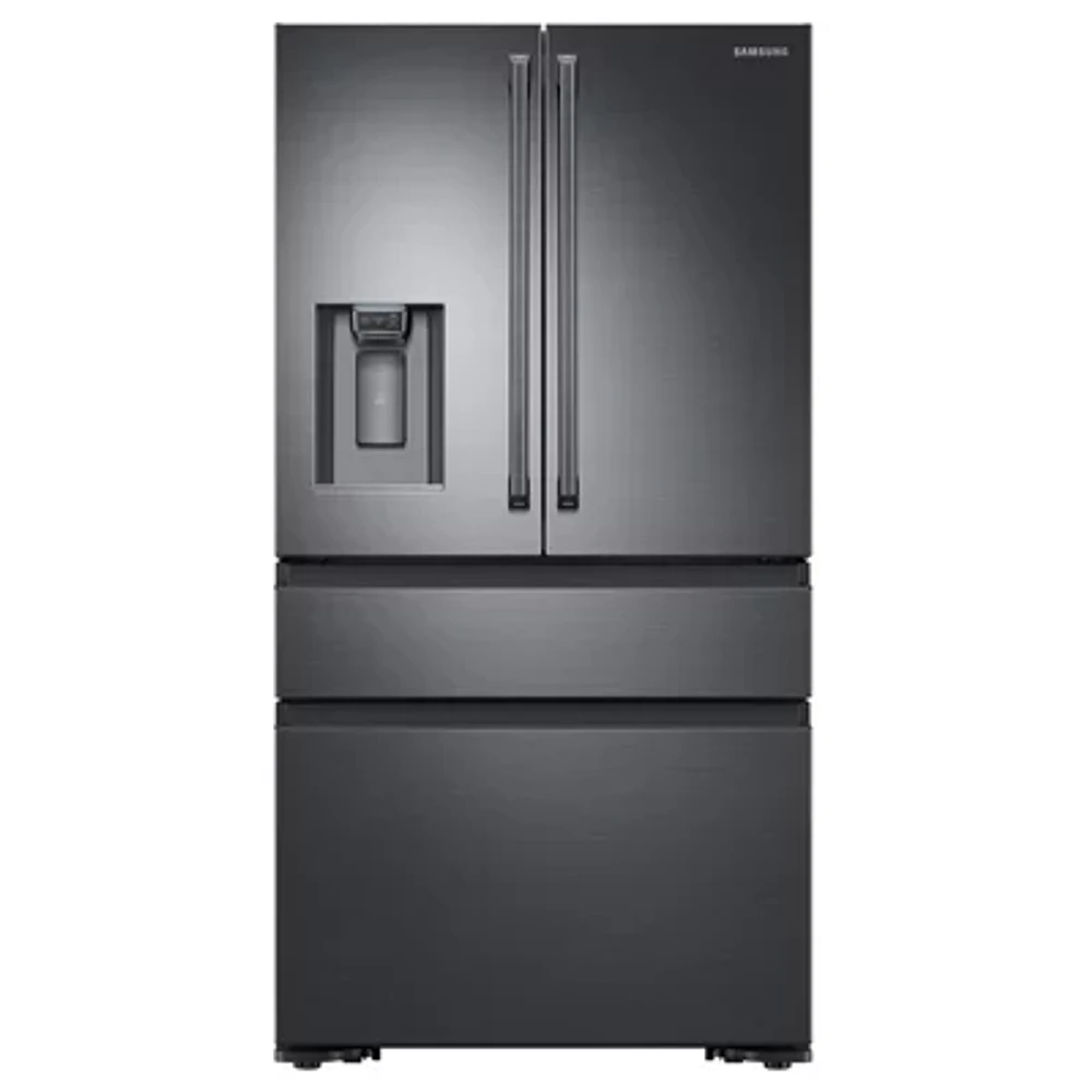 Samsung 23 cu. ft. Capacity Counter Depth 4-Door French Door Refrigerator with Polygon Handles