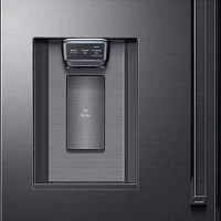 Samsung 23 cu. ft. Capacity Counter Depth 4-Door French Door Refrigerator with Polygon Handles