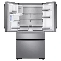 Samsung 23 cu. ft. Capacity Counter Depth 4-Door French Door Refrigerator with Polygon Handles