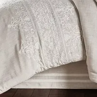 Queen Street Leanna 4-pc. Damask + Scroll Embroidered Comforter Set