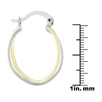 Silver Reflections Womens 25mm Hoop Earrings