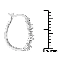 Sparkle Allure Womens Cubic Zirconia 23mm Hoop Earrings