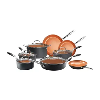 Gotham Steel Pro Hard Anodized 13-pc Nonstick Pots and Pans Cookware Set