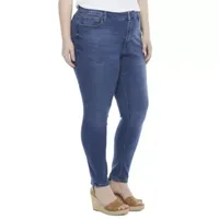 a.n.a. Plus Womens High Rise Skinny Jeggings