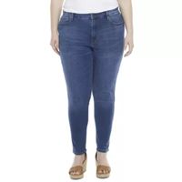 a.n.a. Plus Womens High Rise Skinny Jeggings