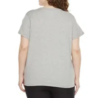 Champion Womens Crew Neck Short Sleeve T-Shirt Plus