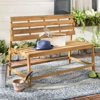 Ruben Natural Wood Patio Bench