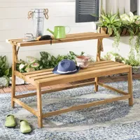 Ruben Natural Wood Patio Bench