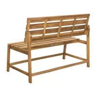 Ruben Natural Wood Patio Bench