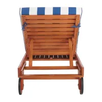 Newport Patio Lounge Chair with Stripe Cushion and Pull Out Side Table