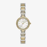 Geneva Womens Crystal Accent Two Tone Bracelet Watch Fmdjm251