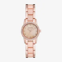 Geneva Womens Crystal Accent Rose Goldtone Bracelet Watch Fmdjm257