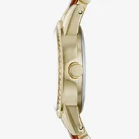 Geneva Womens Crystal Accent Gold Tone Bracelet Watch Fmdjm258