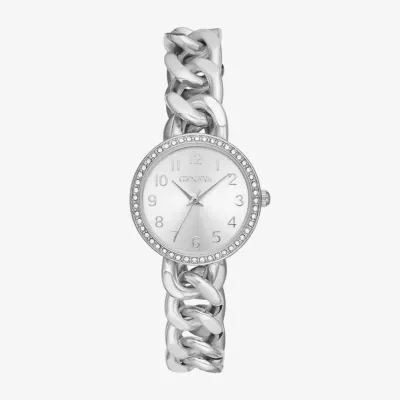 Geneva Womens Crystal Accent Silver Tone Bracelet Watch Fmdjm261