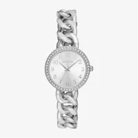 Geneva Womens Crystal Accent Silver Tone Bracelet Watch Fmdjm261