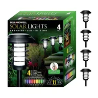 Bell + Howell Solar Powered Color Changing Pathway and Garden Lights - Set of 4