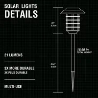 Bell + Howell Solar Powered Color Changing Pathway and Garden Lights - Set of 4