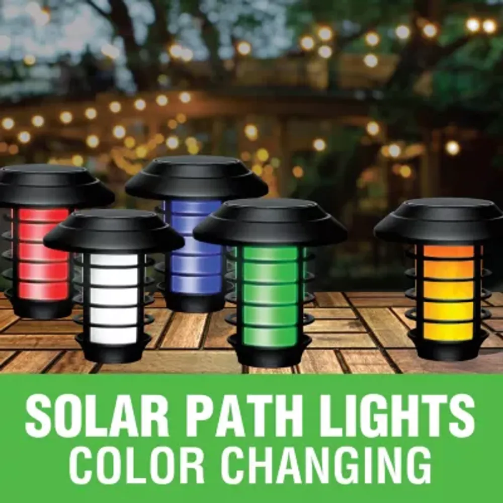 Bell + Howell Solar Powered Color Changing Pathway and Garden Lights - Set of 4