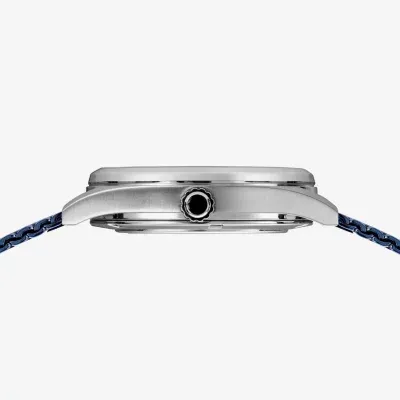 Bering Mens Automatic Blue Stainless Steel Bracelet Watch 16743-307