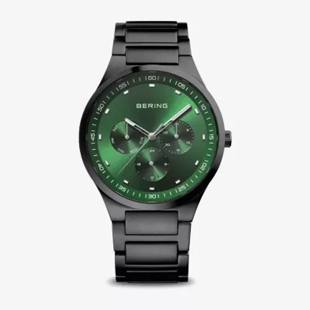 Bering Mens Black Stainless Steel Bracelet Watch