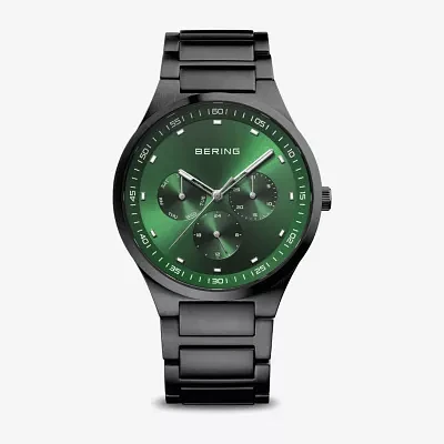 Bering Mens Black Stainless Steel Bracelet Watch