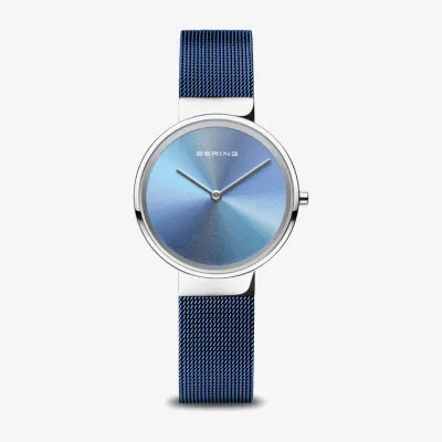 Bering Womens Blue Stainless Steel Bracelet Watch 10x31-Ann2