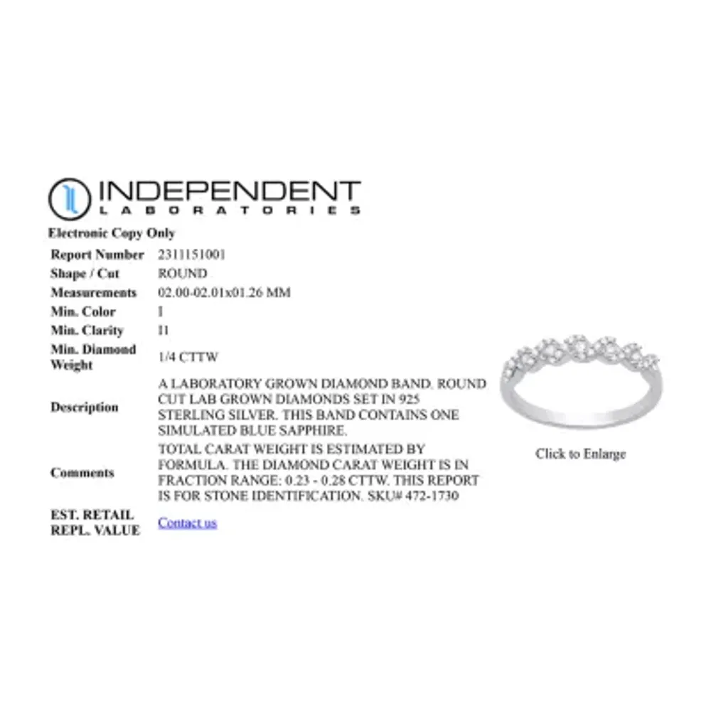 I Said Yes (H-I / I1) 1/ CT. T.W. Lab Grown White Diamond Sterling Silver Anniversary Wedding Band