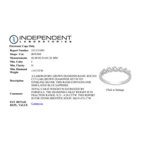 I Said Yes (H-I / I1) 1/ CT. T.W. Lab Grown White Diamond Sterling Silver Anniversary Wedding Band