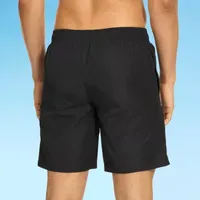 Puma Mens Drawstring Waist Logo Swim Trunks With 8" Inseam