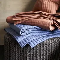 Frye and Co. Washed Channel Stitiched Solid Quilt Set