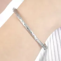Diamond Cut Sterling Silver Bangle Bracelet