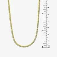 Adjustable Length Womens Cubic Zirconia 14K Gold Over Silver Tennis Necklaces