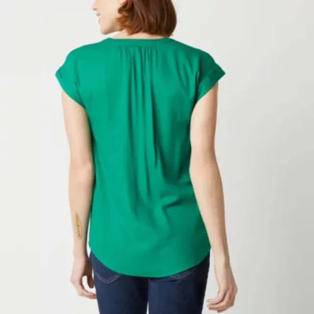 jcpenney green blouse