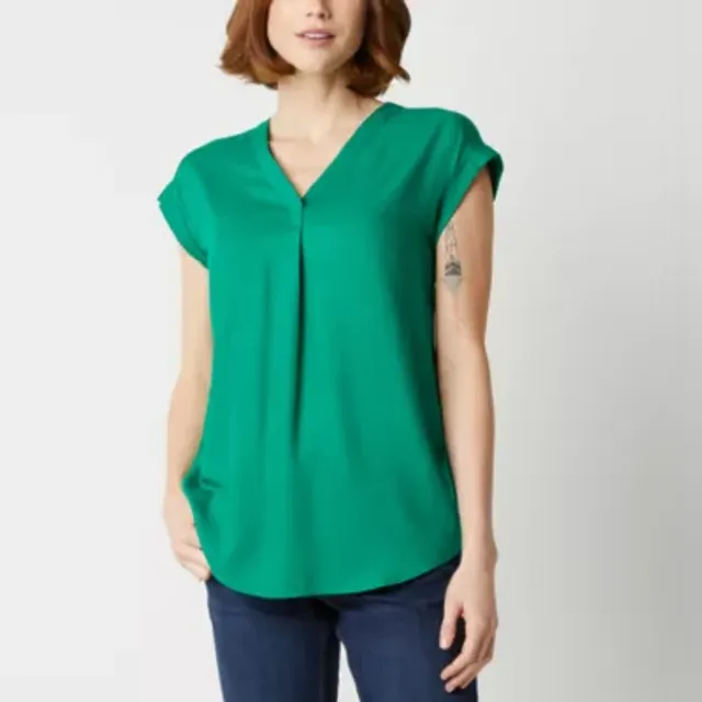 jcpenney green blouse