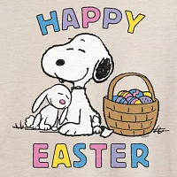 Juniors Womens Scoop Neck Short Sleeve Peanuts Snoopy Graphic T-Shirt