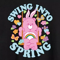 Juniors Swing Into Spring Womens Round Neck Short Sleeve Care Bears Graphic T-Shirt