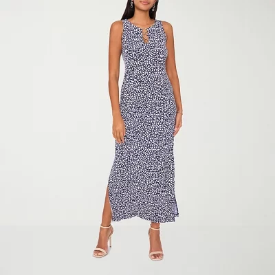 MSK Womens Sleeveless Floral Maxi Dress
