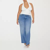 Forever 21 Womens Juniors Plus Halter Neck Sleeveless Tank Top