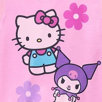 Girls Hello Kitty Round Neck Short Sleeve 3-pc. Pajama Sets