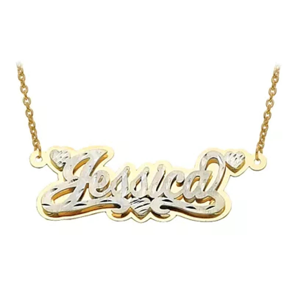 Personalized Polished 3D Name Necklace