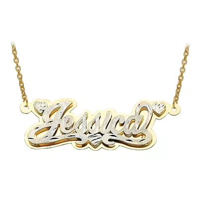 Personalized Polished 3D Name Necklace