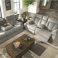 Signature Design by Ashley® Mitchiner Reclining Loveseat With Console