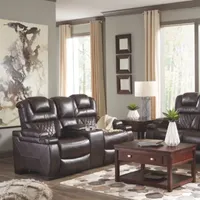 Signature Design by Ashley® Warnerton Power Reclining Loveseat With Console