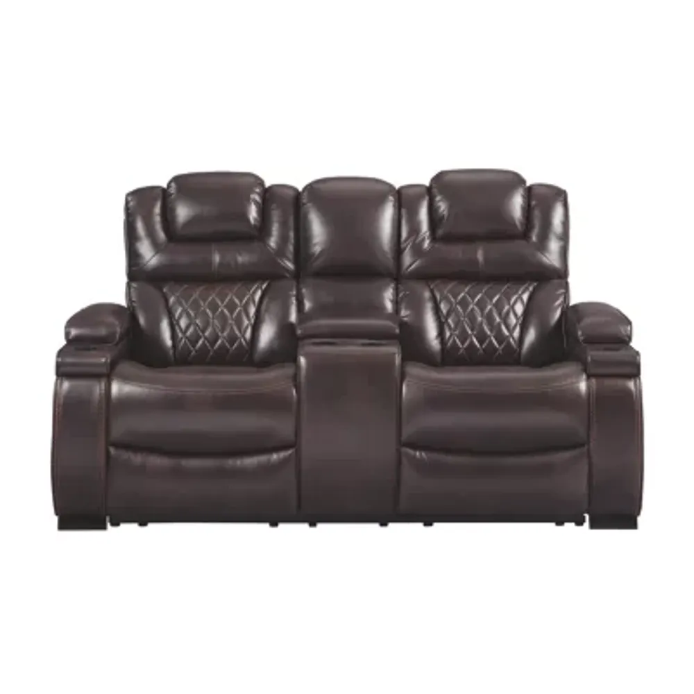 Signature Design by Ashley® Warnerton Power Reclining Loveseat With Console